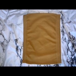 Mustard yellow tube top size small/medium